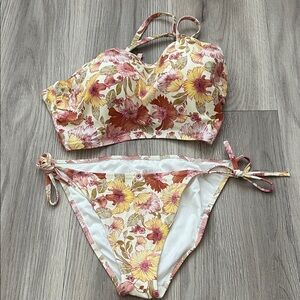 Shade & Shore Floral Bikini - Yellow and Pink